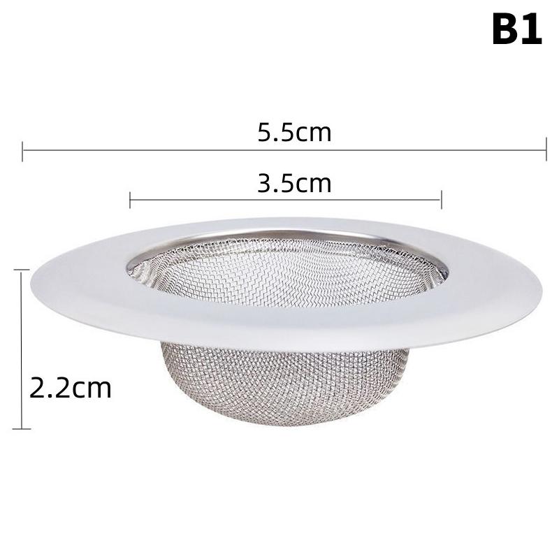 1Pcs Kitchen Sink Filter Stainless Steel Mesh Sink Strainer Filter Bathroom Sink Strainer Drain Hole Filter Trap Waste Screen
