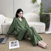 Autumn Plus Size Pure Cotton Double Yarn Relaxed Women's Pajamas