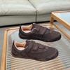Skórzane nowe buty na rzepy wszechstronne wygodne buty codzienne miękka podeszwa płaska podeszwa małe pojedyncze buty damskie