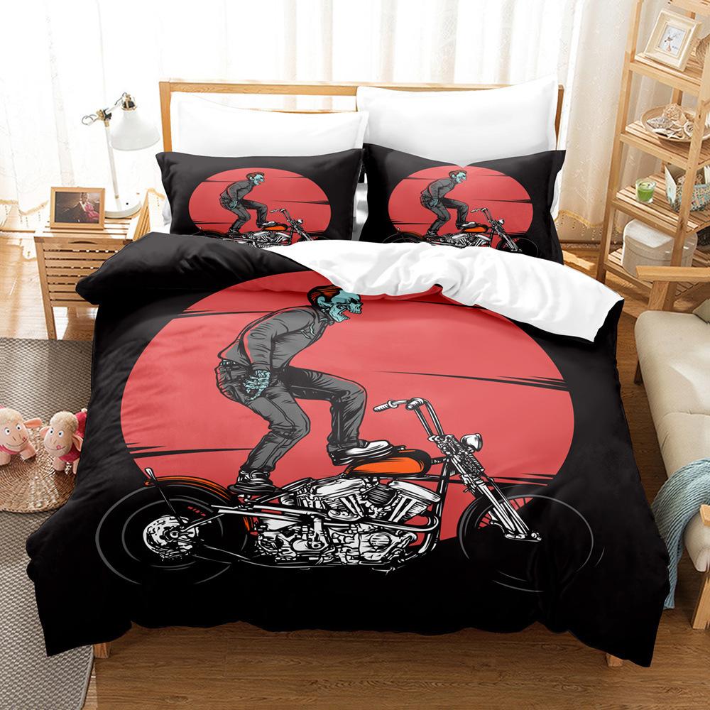 

Vintage, Student Dormitory Three-Piece High Definition Digital Printing Home Textile Bed Sheet Kit Bedding 135 * 200