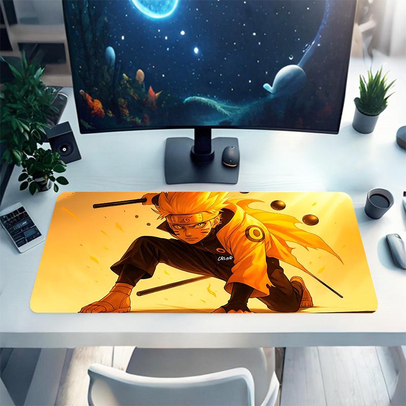 1Pc Naruto'S Determination Gaming Mouse Pad Keyboard Desk Mat Non-slip Rubber Lock Edge Waterproof Computer Mousepad for Office Home Decor S1396