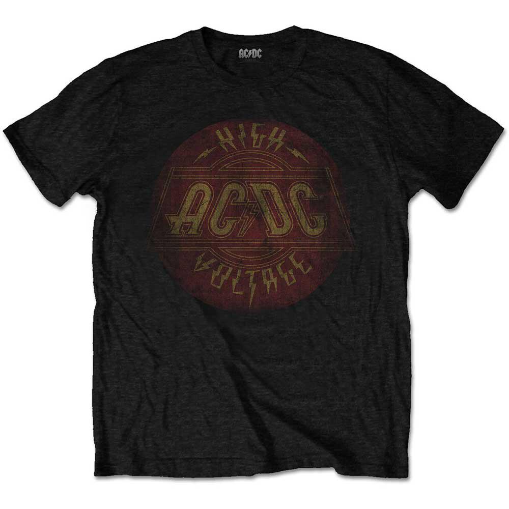 

AC/DC T-Shirt High Voltage Vintage ACDC Band Official Black New S