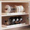 Expandable Pan Organizers Kitchen Cabinet Organizer with Multiple Divider Positions for Kitchen Cabinets, Countertops, and Under-Sink Storage