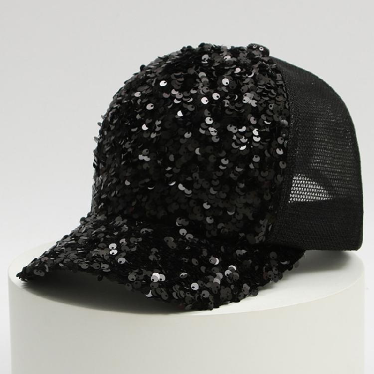 Outdoor Mesh Hat Adult Full Sequins Baseball Caps for Teen Travel Camping