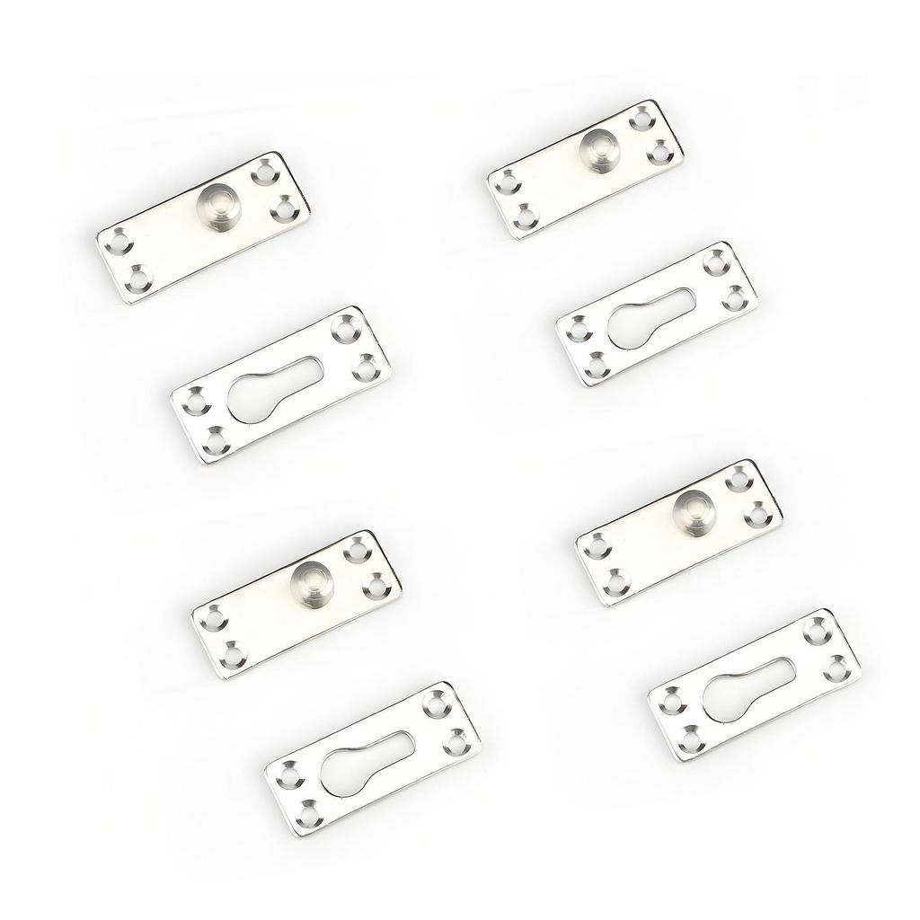 4Pcs Bed Rail Fasteners Premium Connector Iron Thickened Connecting Fittings