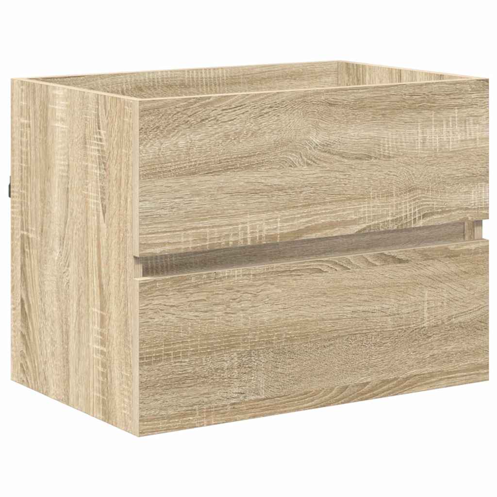 Bathroom Furniture Set Sonoma Oak Engineered Wood