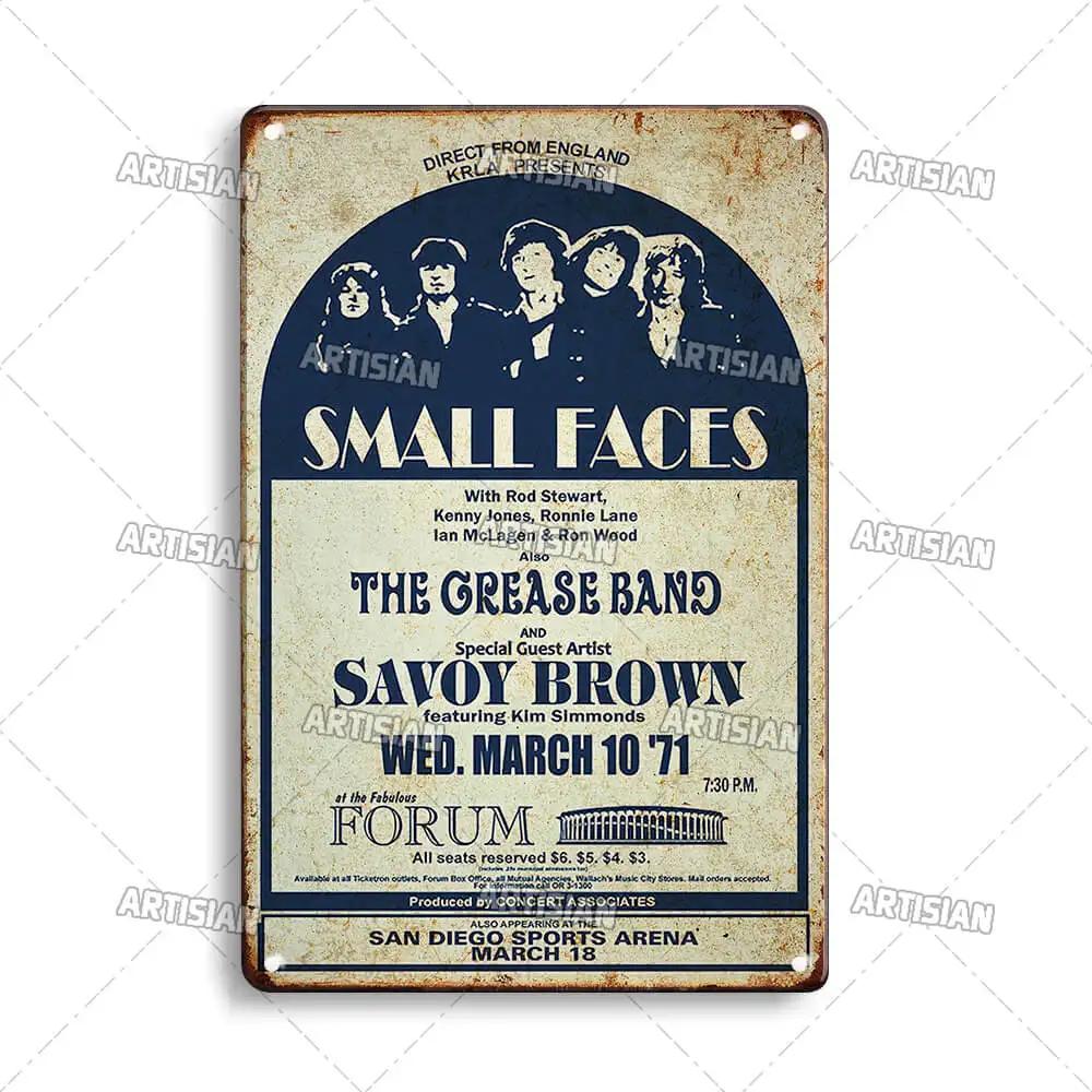 ARTISIAN Classic Rock Music Metal Tin Sign Home Bar Wall Decorative Weathered Metal Plaque Cafe Metal Sign Art Industrial Decor