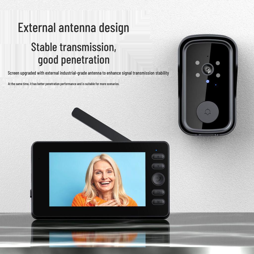 New Wireless Smart Doorbell with Video Intercom, Infrared Night Vision, HD Monitoring, and One-Key Wake-up