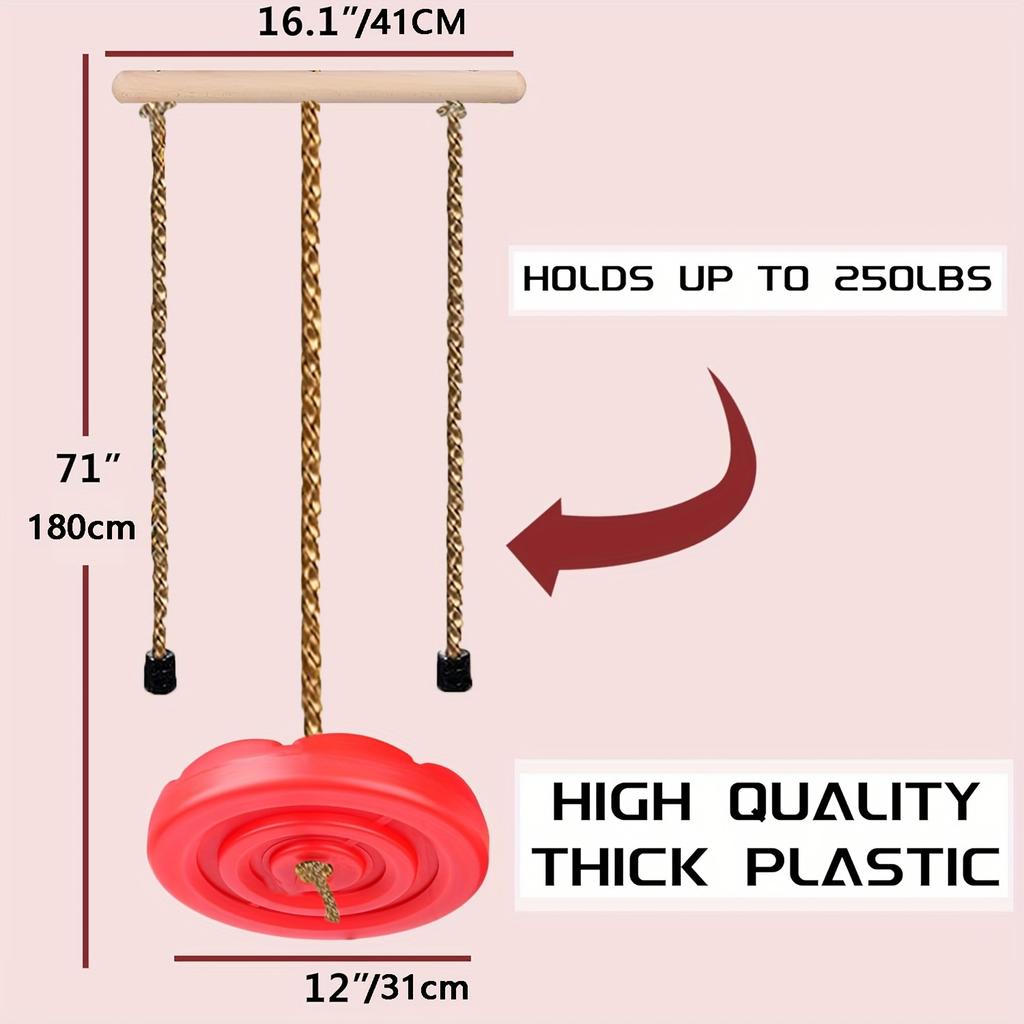 Three-in-one Disc Swing, Slide Group Swing, Monkey Pole Swing Set, Ninja Game Training Equipment Halloween Christmas Gift