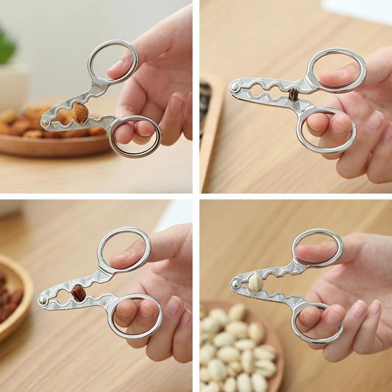 1pcs Multifunctional Dry Fruit Pliers Melon Seeds Peanuts Pine Nuts Sheller Non-Slip Energy-Saving Household Nuts Shelling Tool
