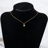 5pcs PVD Plated Stainless Steel Crystal Glass Charms Pendants Waterdrop Rectangle Charms for Necklaces Beads DIY Jewelry Making