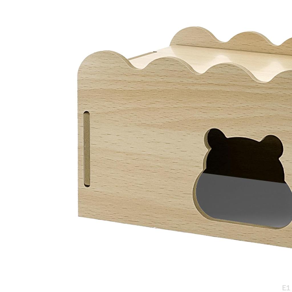 Hamster Verstecken Käfig Zubehör Meerschweinchen Winzige Rennmäuse Kleine Tiere Rennmaus Haus Spielzeug Holz