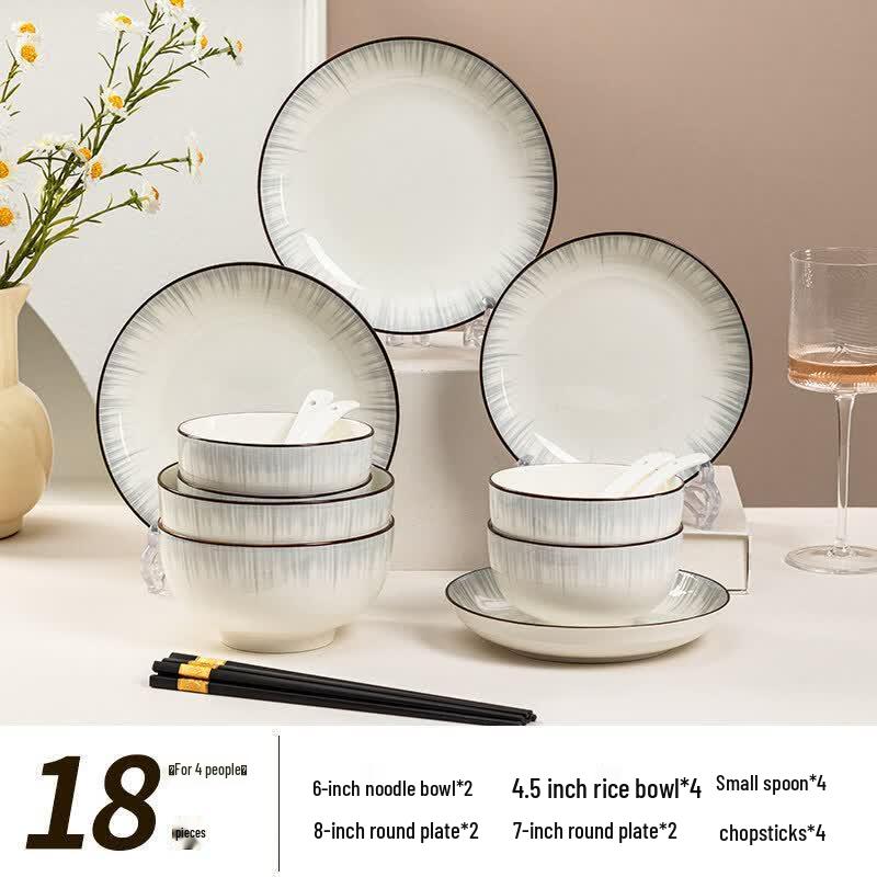 Qiwei 2-Person Ceramic Dinnerware Set