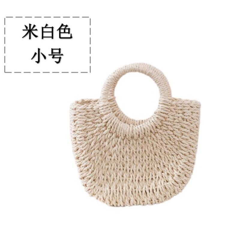 Neue Sommer Strohtasche Gemüsekorb Handtasche Große Kapazität Tragetasche Damen Handgewebte Tasche Urlaub Strandtasche