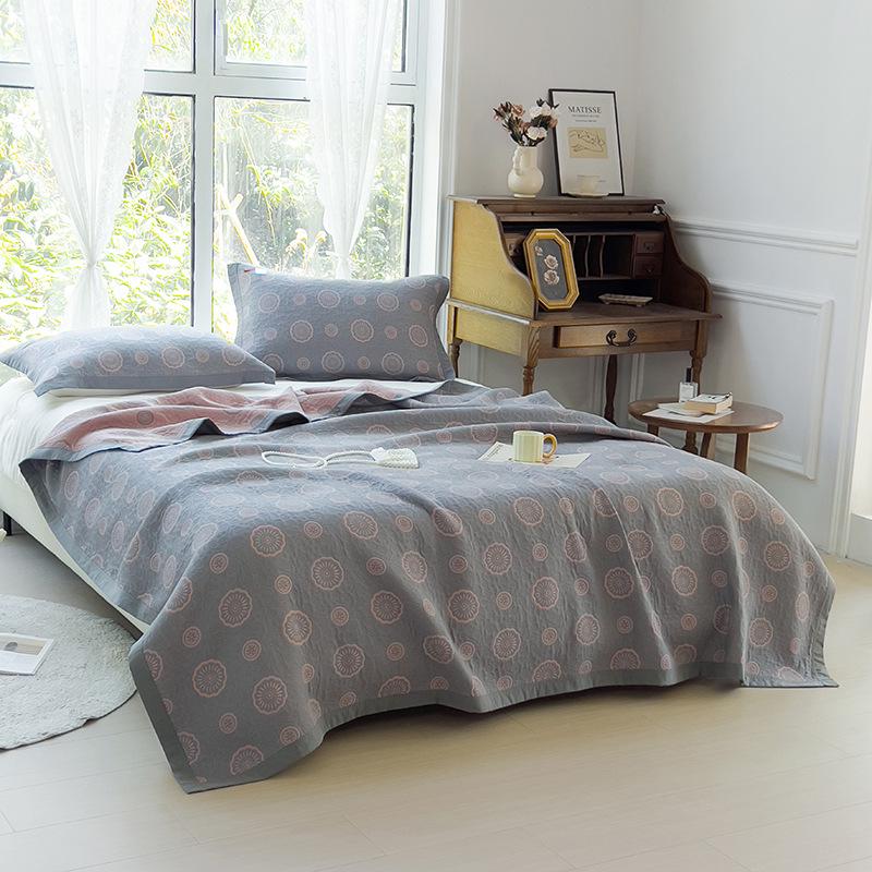 

Двошарова ковдра з чистої бавовняної марлі – Бавовняний плед з довговолокнистої бавовни для сну та покривало для ліжка 150*200 Single Towel Blanket