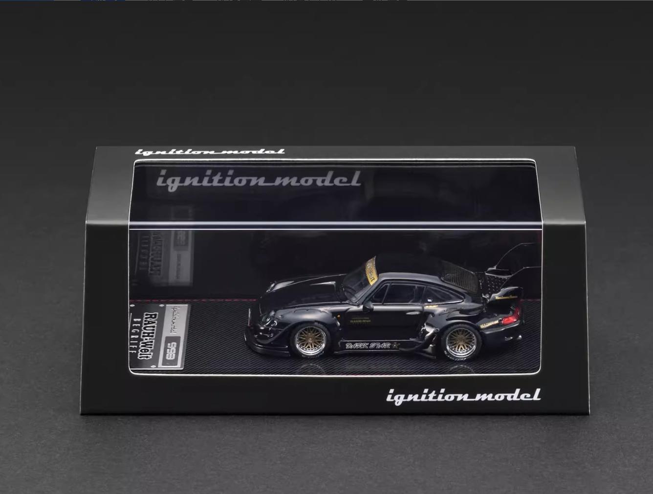 In Stock Ignition 1:64 RWB 993 Black Collection Toys Diecast Car Model