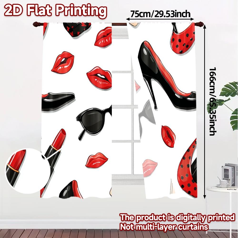 2D-Flachdruck JIT 2-teilige Vorhänge (Ohne Stange) Glamour-Ikonen Zeitgenössische Beliebte Vorhänge 100% Polyester Vorhänge