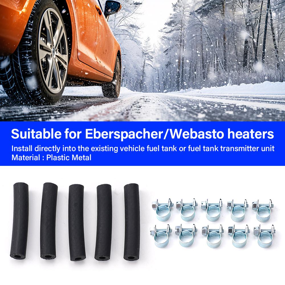 4M Fuel Tank Standpipe Kit Replaceable Parking Heater Fuel Line Kit for Eberspacher/ Webasto Heater Diesel Hose Clip