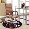 1pc Halloween Pumpkin & Floral Design Round Carpet Anime Inspired Office Chair Mat, Non Slip Rug for Home Decor, Gift, Office, Living Room