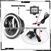 5.75" RGB LED Bluetooth Controlled Harley Motorcycle Headlight
