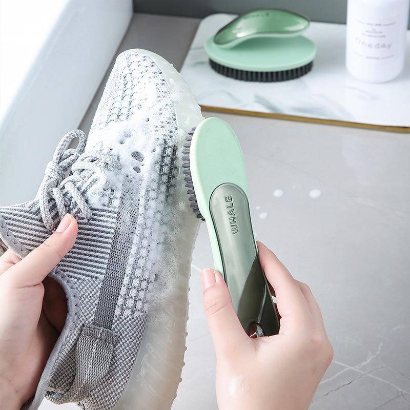Green Shoe Brush Home Laundry Cleaning Brush Soft Bristles Do Not Hurt Shoes Board Brush Multifunctional Cleaning Tool Practical Shoe Brush
