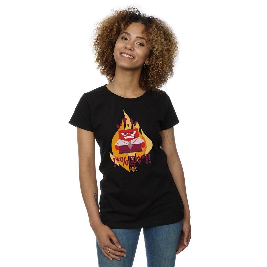 Disney Womens/Ladies Inside Out Fired Up Cotton T-Shirt
