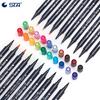 STA 3110 Watercolor Marker Set: Double-Ended Soft Tip, Water-Soluble, Washable Drawing Pens for Manga.