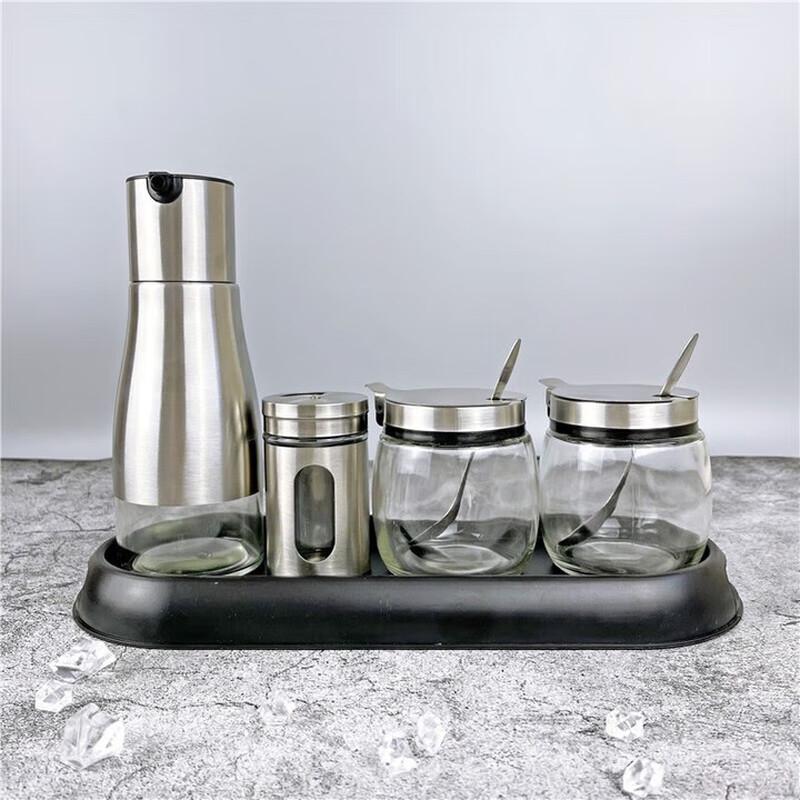 Glass Dining Table Condiment Set