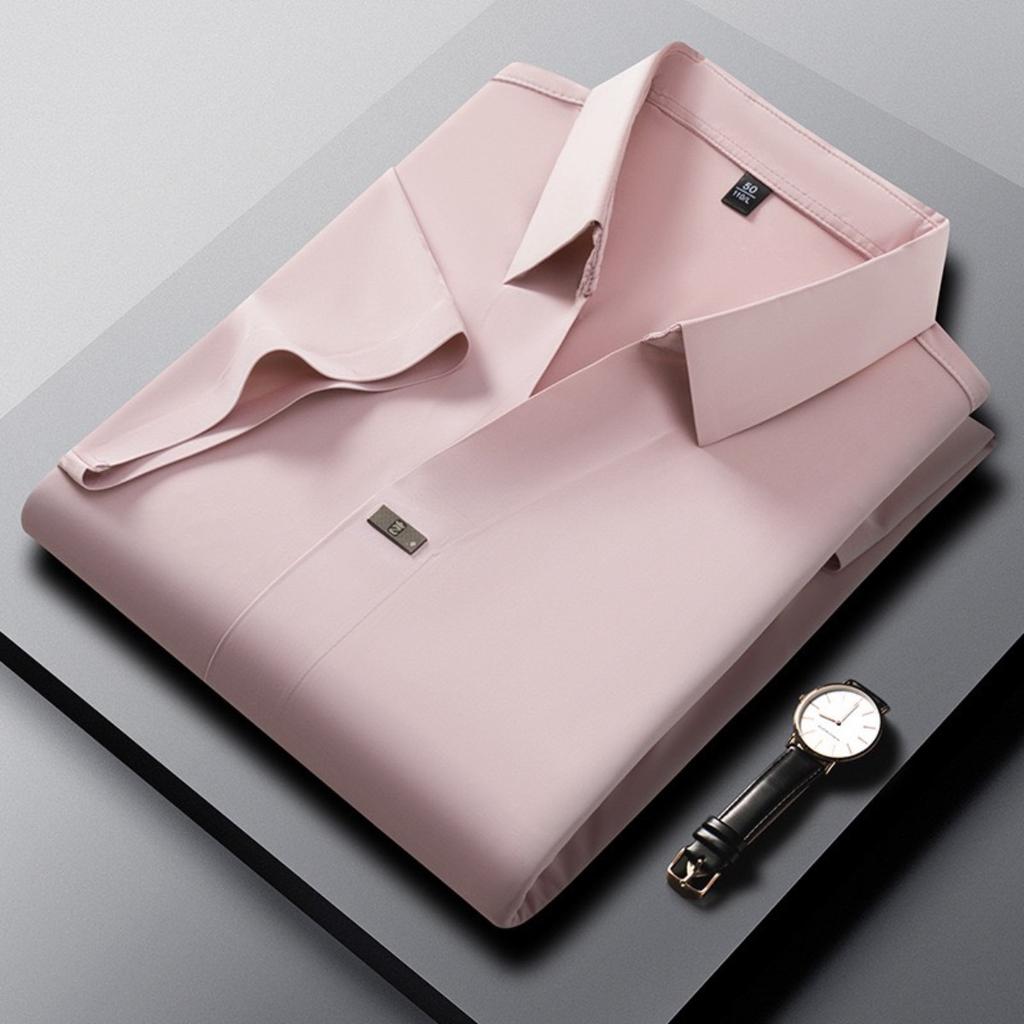 STORN New Men's Casual and Fashionable Solid Color Short Sleeved Polo Shirt Comfortable and Versatile Summer T-shirt