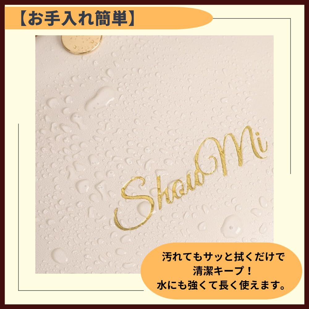 Ideamall Makeup Pouch, Vanity Pouch, Large Capacity, Portable, Travel, Brush Storage, Cute (White)