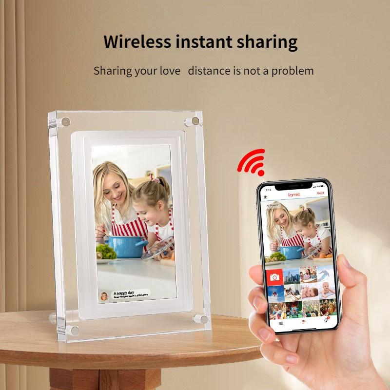 7 Inch Remote Transmission Electronic Album Acrylic WIFI Digital Photo Frame Intelligent Touch Screen Cloud Picture Frame