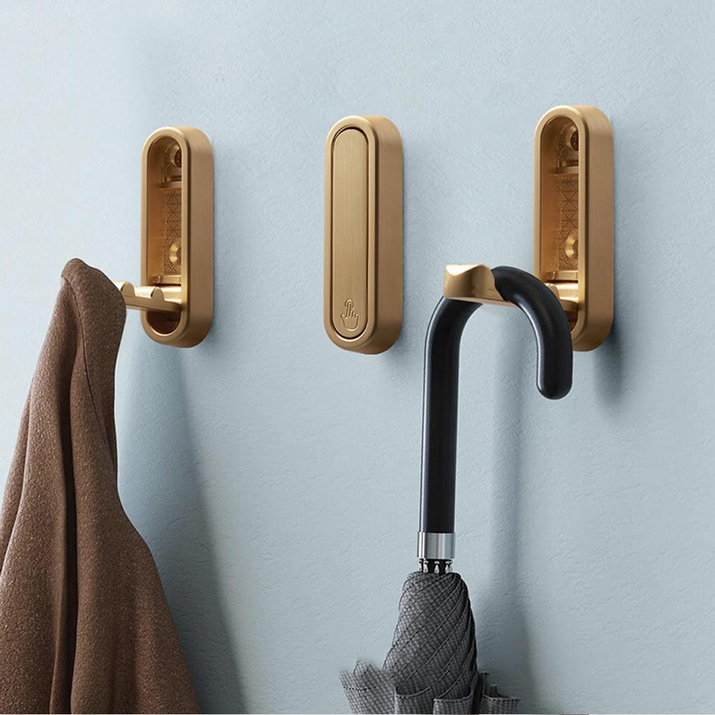 4pcs Zinc Alloy Coat Hook Wall Mount Durable Alloy Construction Space-saving For Bathroom