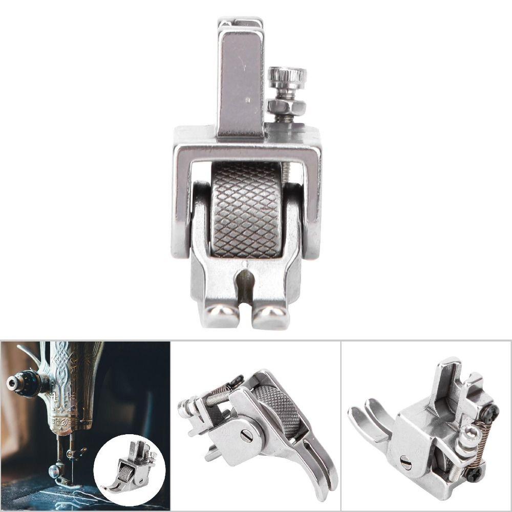 Adjustable Presser Foot Thick Material Heavy Duty Flat Sewing Machine Steel Durable Roller Presser Foot Sewing Embroidery