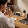 Digital Thermometers Hygrometer Clock,Rechargeable Temperature Moisture Monitor Clock with Time Display & Pixels Screen for Office Desk Comfort Check
