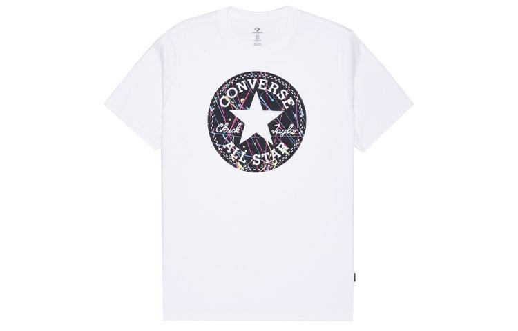 Converse Men's White Chuck Taylor T Shirts Crew Neck Moderate Straight Fit 10021506-A03 Cm