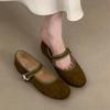 Fashion SUOJIALUN 2025 Autumn New Brand Women Flat Shoes Fashion Round Toe Shallow Ladies Mary Jane Shoes Soft Flat Heel Boat Shoes