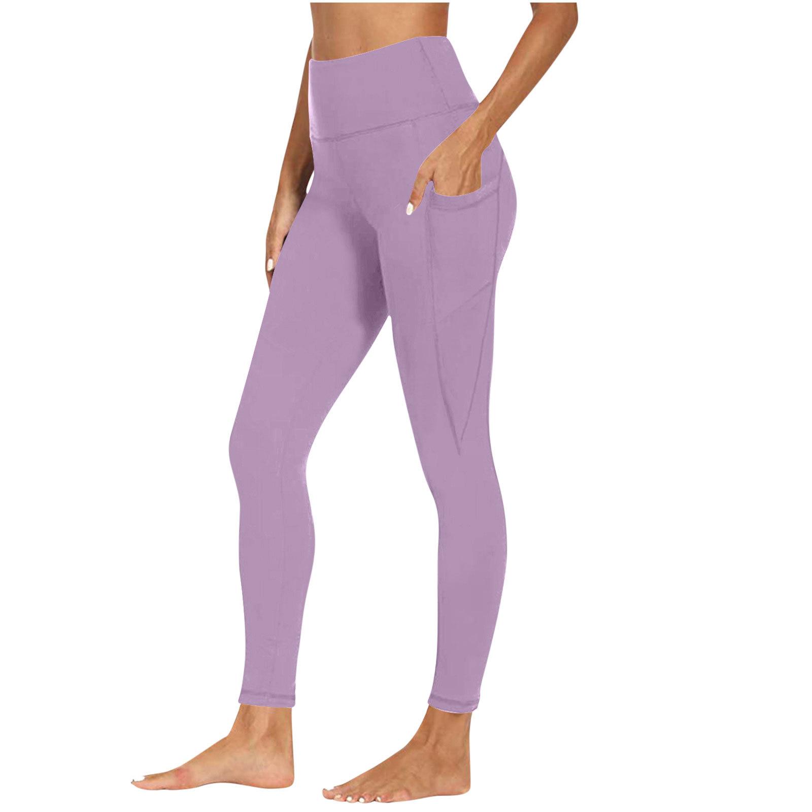 

Women s Yoga Pants With Pockets High-Waisted Fitness Leggings Workout Tights XL