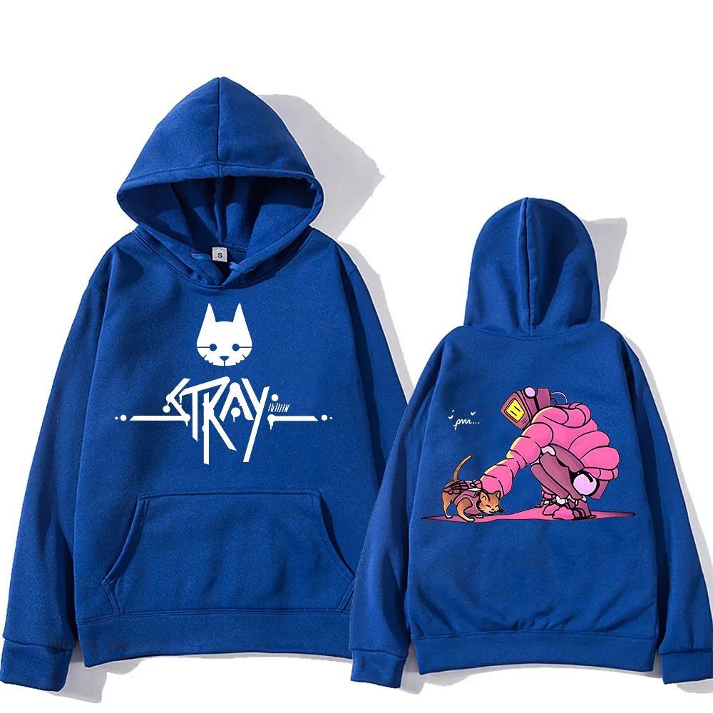 Cartoon Street Cat Hat Sweatshirt Comfortable Printed Men's Sweatshirt Harajuku Unisex Cartoon Hat Sweatshirt