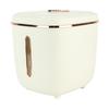 Rice Storage Container with Measuring Cylinder Large Capacity Sealed Press Type Rice Canister for Home Kitchen 24.3lb