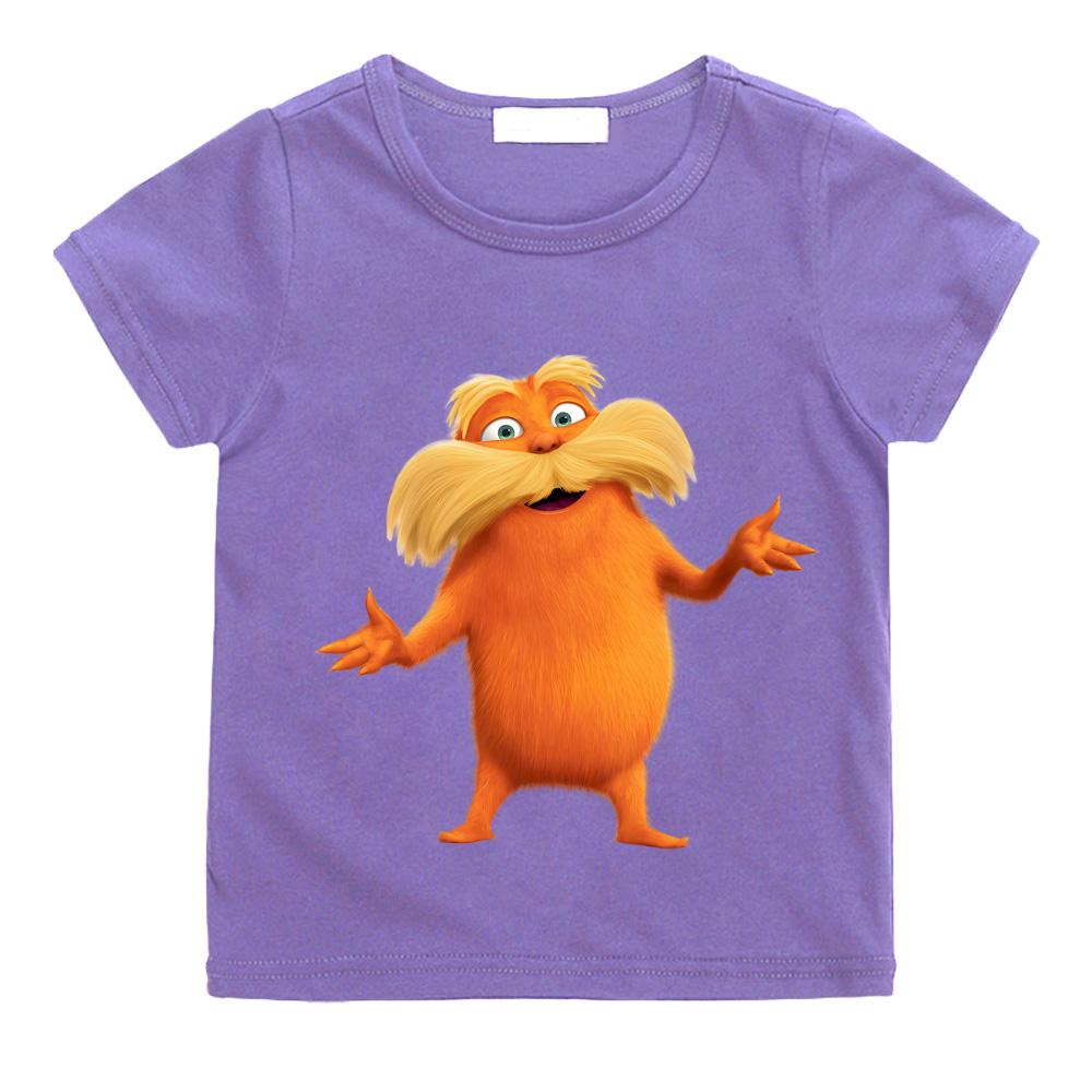 Summer New Style The Lorax TEE 100%Cotton Kawaii Boys/girls TOPS Cartoon Print Manga Tee Comfortable O-neck Tee-shirt