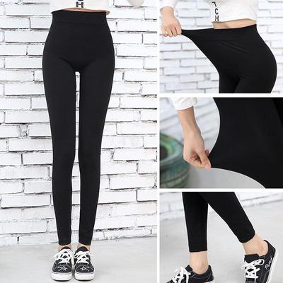 Women's Black High Elastic Skinny Modal Leggings - Perfect for Spring & Fall, Plus Size Available