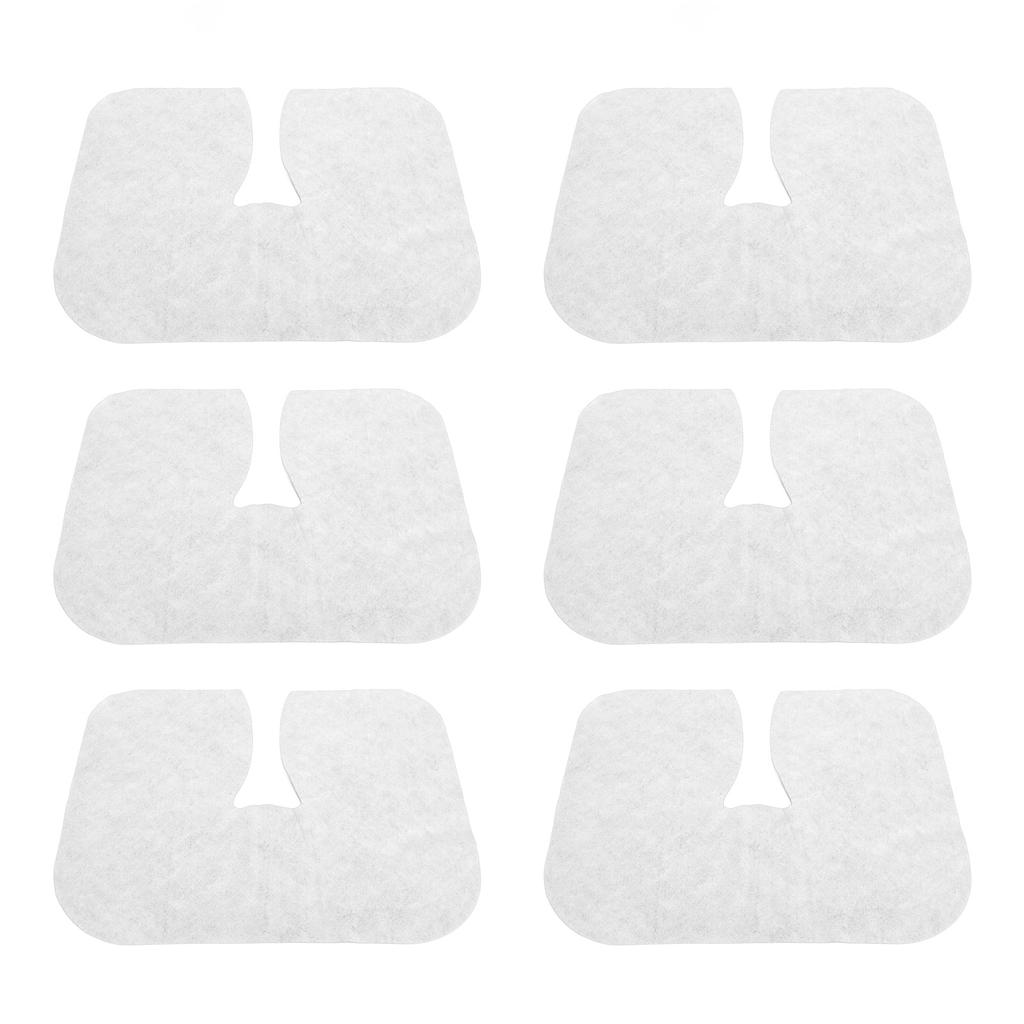 100pcs Disposable Face Rest Cover U Shaped Hollow Breathable Nonwoven Massage Face Rest Cover for SPA Clubs Baths