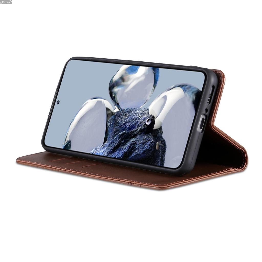 Deluxe Magnetic Adsorption Leather Fitted Case for Xiaomi 12T Pro / Xiaomi 12T Flip Cover Protective Case Capa Fundas Coque