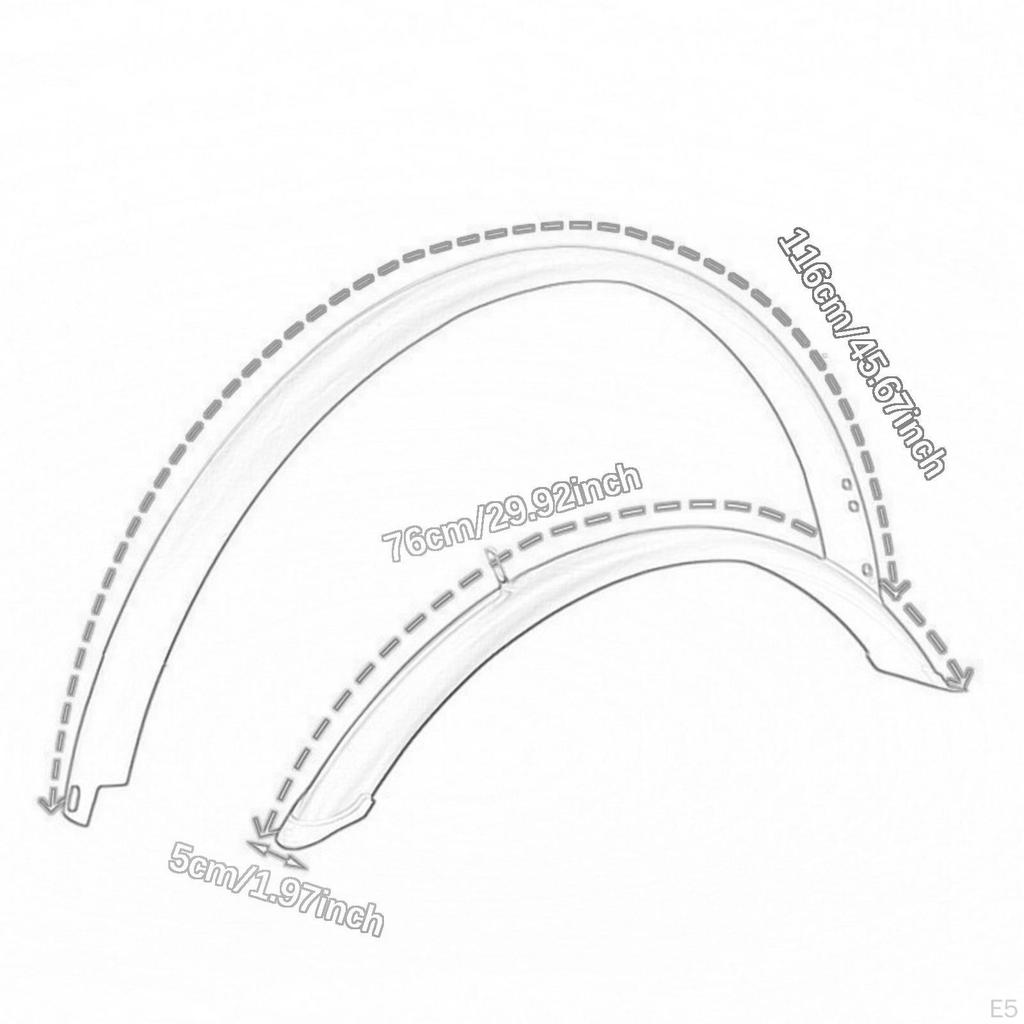 Mudguard Set Bike Fenders Cycling Accessories Lightweight Protector Practical Easy to Install Front