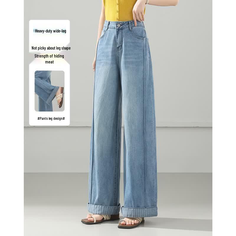 TERRE BLEUE Women s High-Waist Loose Straight Leg Jeans 26