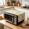 30x90cm Elegant Cotton Linen Microwave Dust Cover Dust Proof Decor Cloth