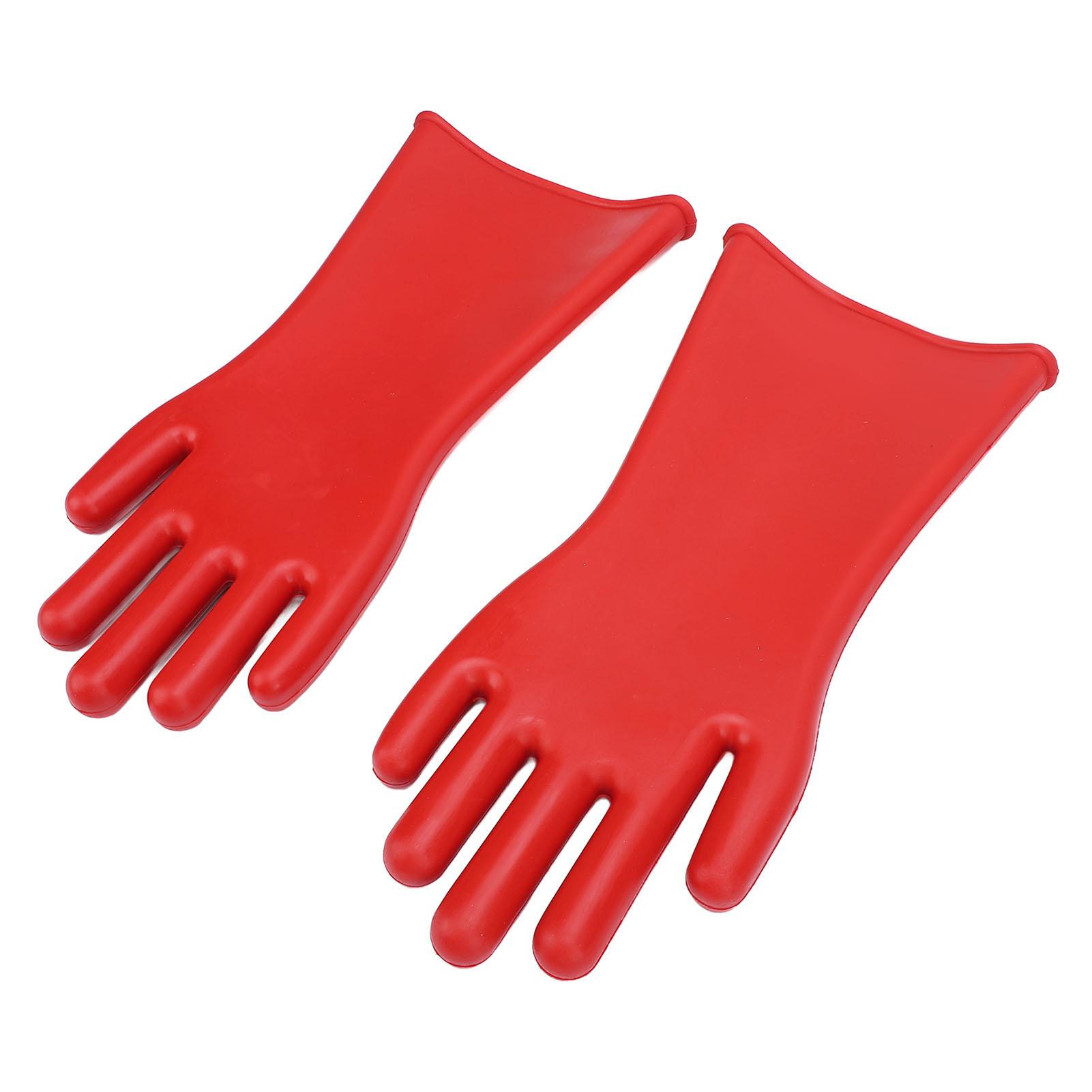 1 Pair Electrical Insulated Gloves Rubber Water Proof Electrical Insulating Gloves 12000V natural rubber