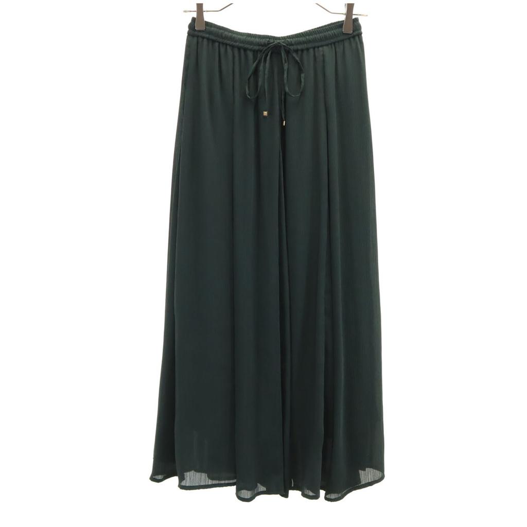Nano Universe Long Length Pleated Skirt F Deep Green Women Used