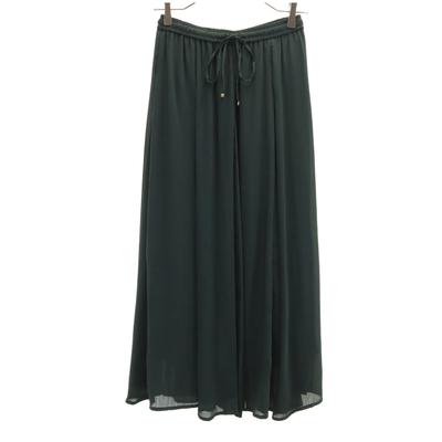 Nano Universe Long Length Pleated Skirt F Deep Green Women Used