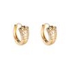 Hip Hop Style Metal Ear Cuff with Hollow Scale Texture and Zirconia - Trendy Unisex Earrings